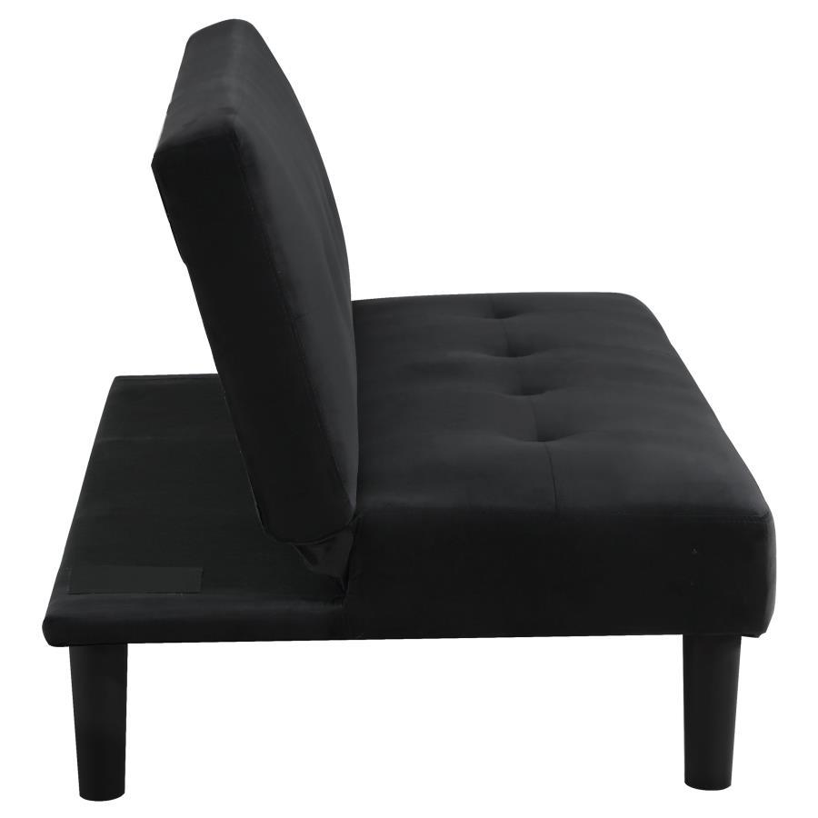Stanford - Upholstered Tufted Convertible Sofa Bed - Black by Coaster Fine Furniture | Bel Furniture