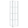 Bellatrix - 4-Shelf Clear Glass Curio Cabinet White by CoasterEveryday | Bel Furniture