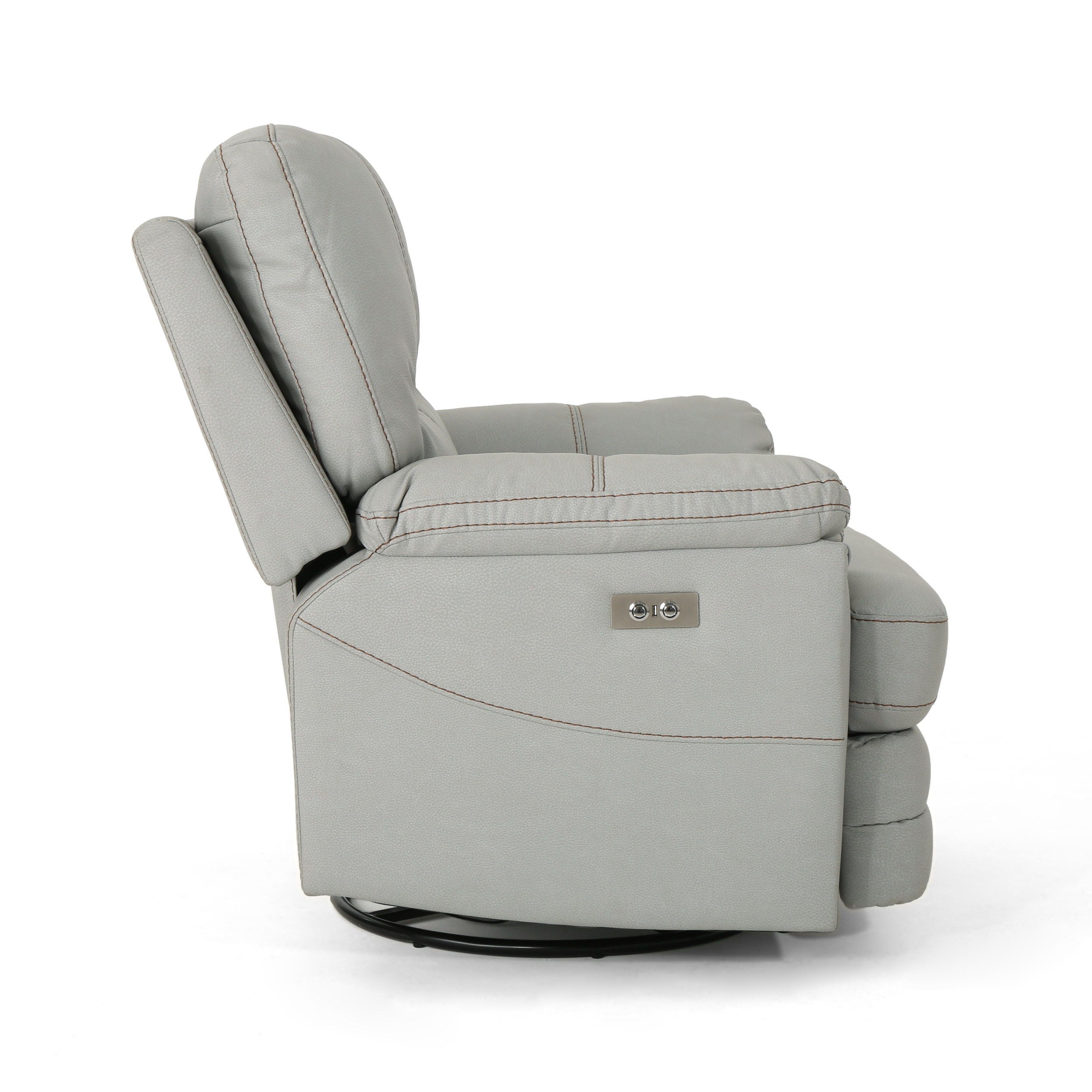 Wide - Faux Leather Manual Swivel Standard Recliner