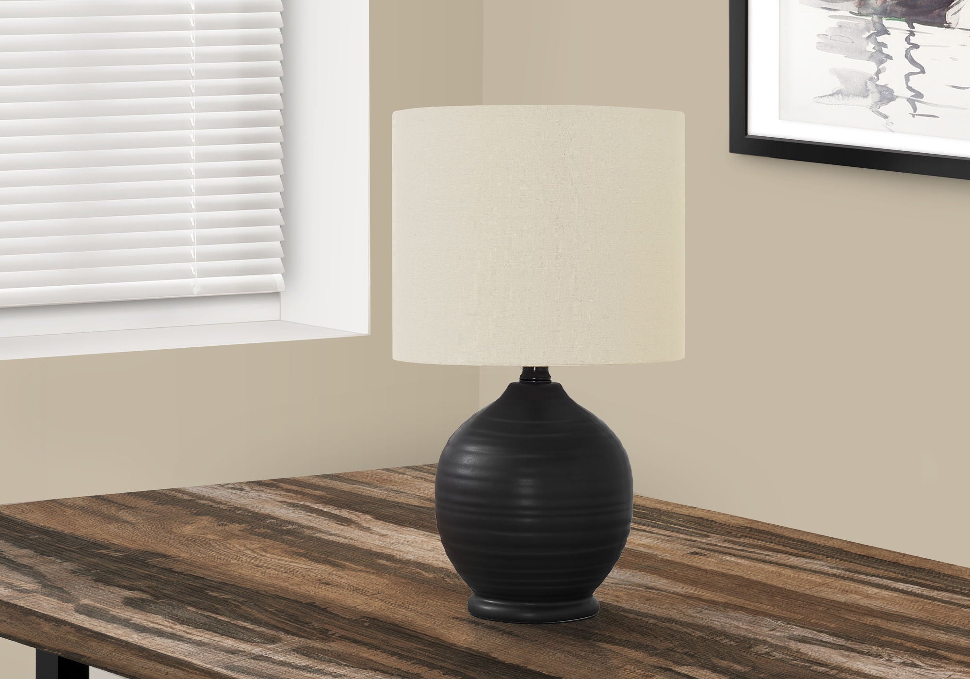 Lighting, Table Lamp, Ceramic, Transitional - Black