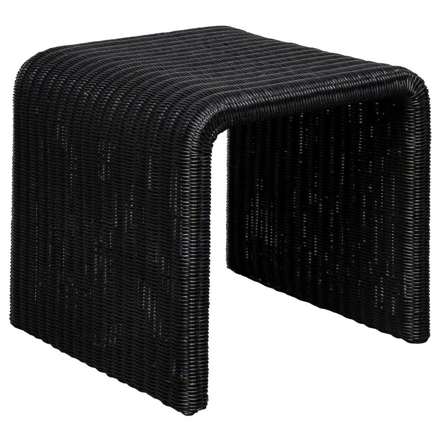 Cahya - Woven Rattan Table Black End Tables by Coaster Fine Furniture | Bel Furniture