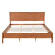 Classic Platform Bed Frame With Panel Headboard