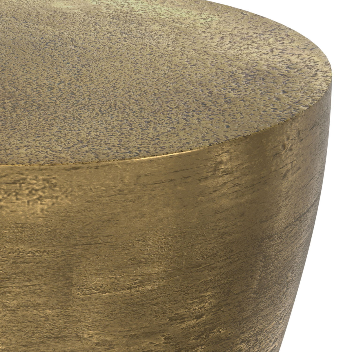 Cavan - Cast Aluminum Side Table - Antique Brass by Simpli-Home | Bel Furniture