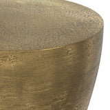Cavan - Cast Aluminum Side Table - Antique Brass by Simpli-Home | Bel Furniture