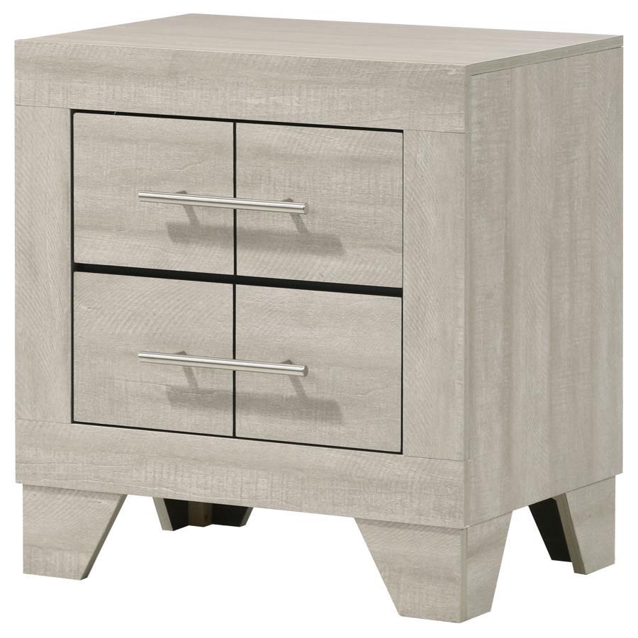 Trenton - 2-Drawer Nightstand Bedside Table - Rustic Cream by Coaster Fine Furniture | Bel Furniture