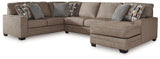 Cannonbrook - Sectional Light Brown 3 Pc. Right Arm Facing Corner Chaise Sectional by Signature Design by Ashley® | Bel Furniture