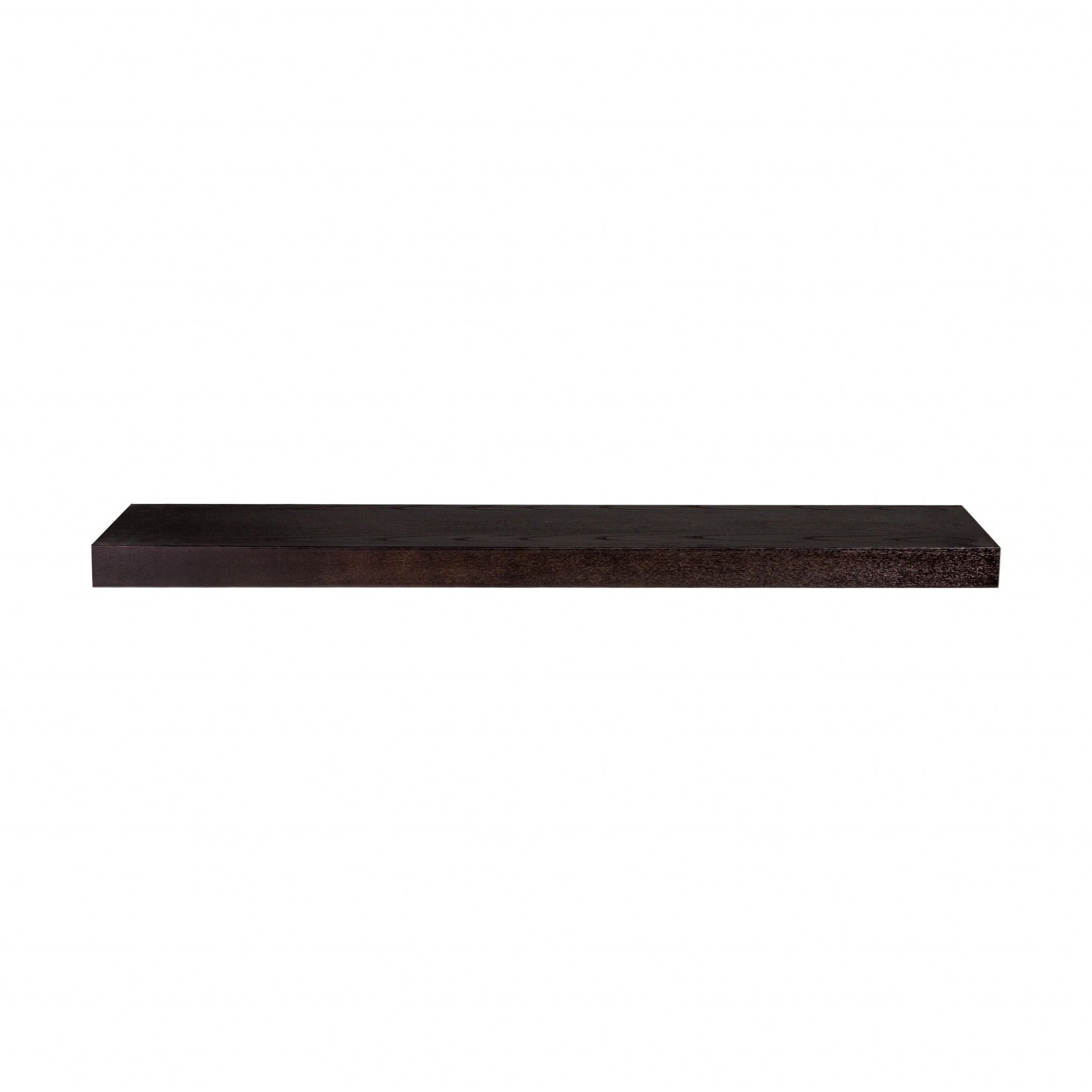 Wooden Wall Mounted Floating Shelf - Espresso