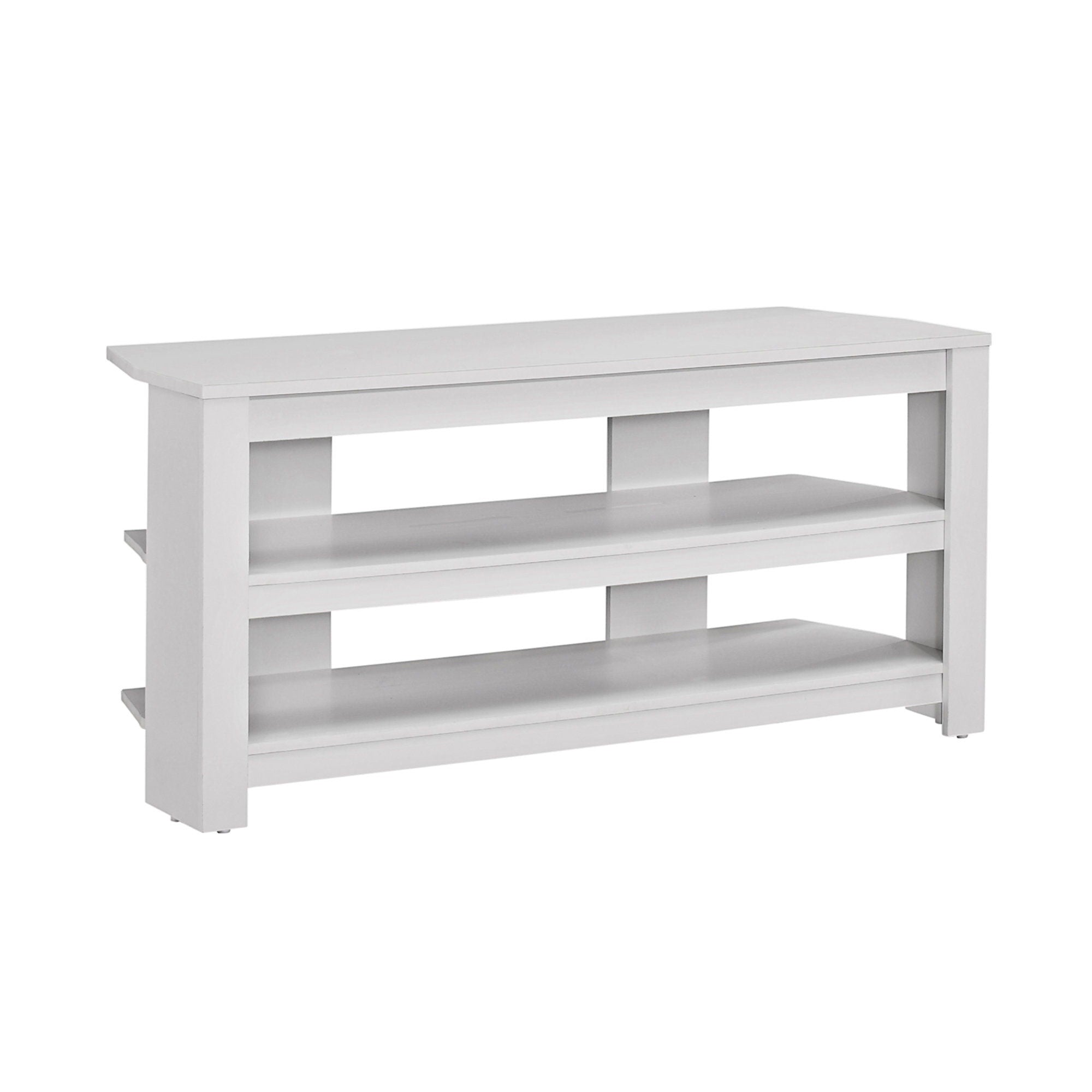 Particleboard Open Shelving TV Stand - White