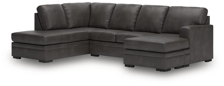 Lofton-Pike - Sectional Dark Gray 2 Pc. Right Arm Facing Chaise Sectional by Signature Design by Ashley® | Bel Furniture