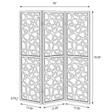 Nailan - 3-Panel Room Divider Folding Screen Open Mosaic - Black by CoasterEveryday | Bel Furniture