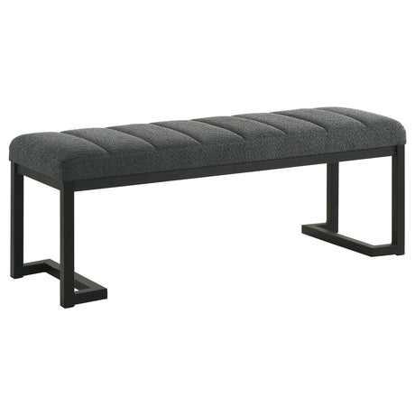Mesa - Boucle Upholstered Tufted Accent Bench Gray by Coaster Fine Furniture | Bel Furniture