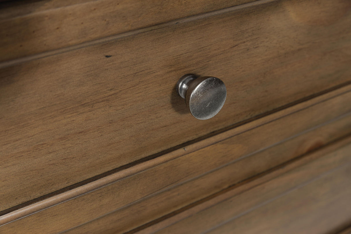 Feddinger - Two Drawer Night Stand - Medium Brown