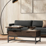 Banting - Lift Top Coffee Table - Walnut Brown by Simpli-Home | Bel Furniture