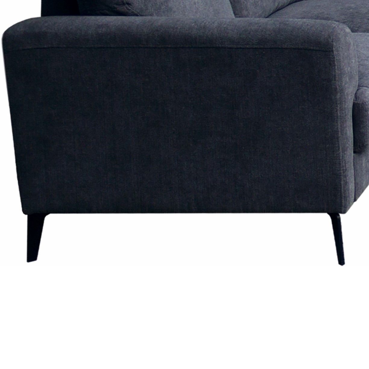 Jackson - Chenille Sofa With Black Metal Legs