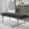 Aria - Upholstered Gold Accent Bench by Jennifer Taylor Home | Bel Furniture