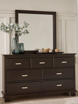 Covetown - Dresser And Mirror - Dark Brown