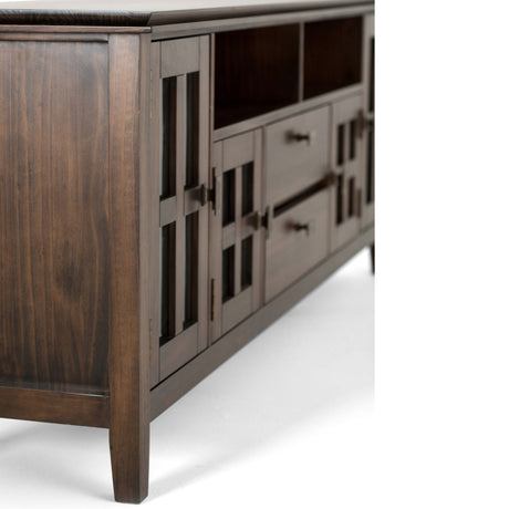 Artisan - TV Media Stand - Natural Aged Brown by Simpli-Home | Bel Furniture
