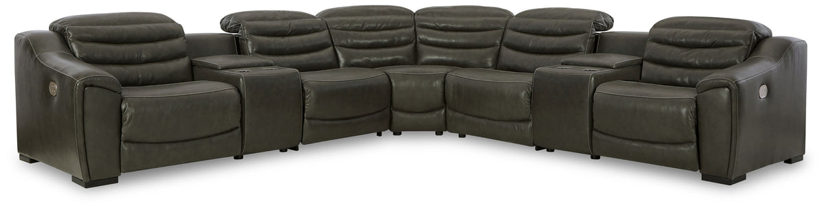 Center Line - Power Recliner Sectional Dark Gray 7 Pc. Power Reclining Sectional by Signature Design by Ashley® | Bel Furniture