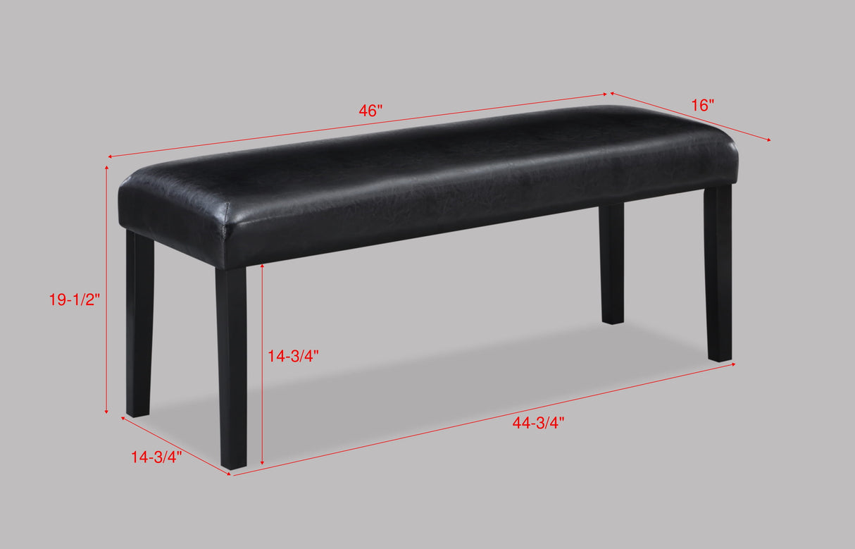 Tanner - Bench - Black by Crown Mark | Bel Furniture
