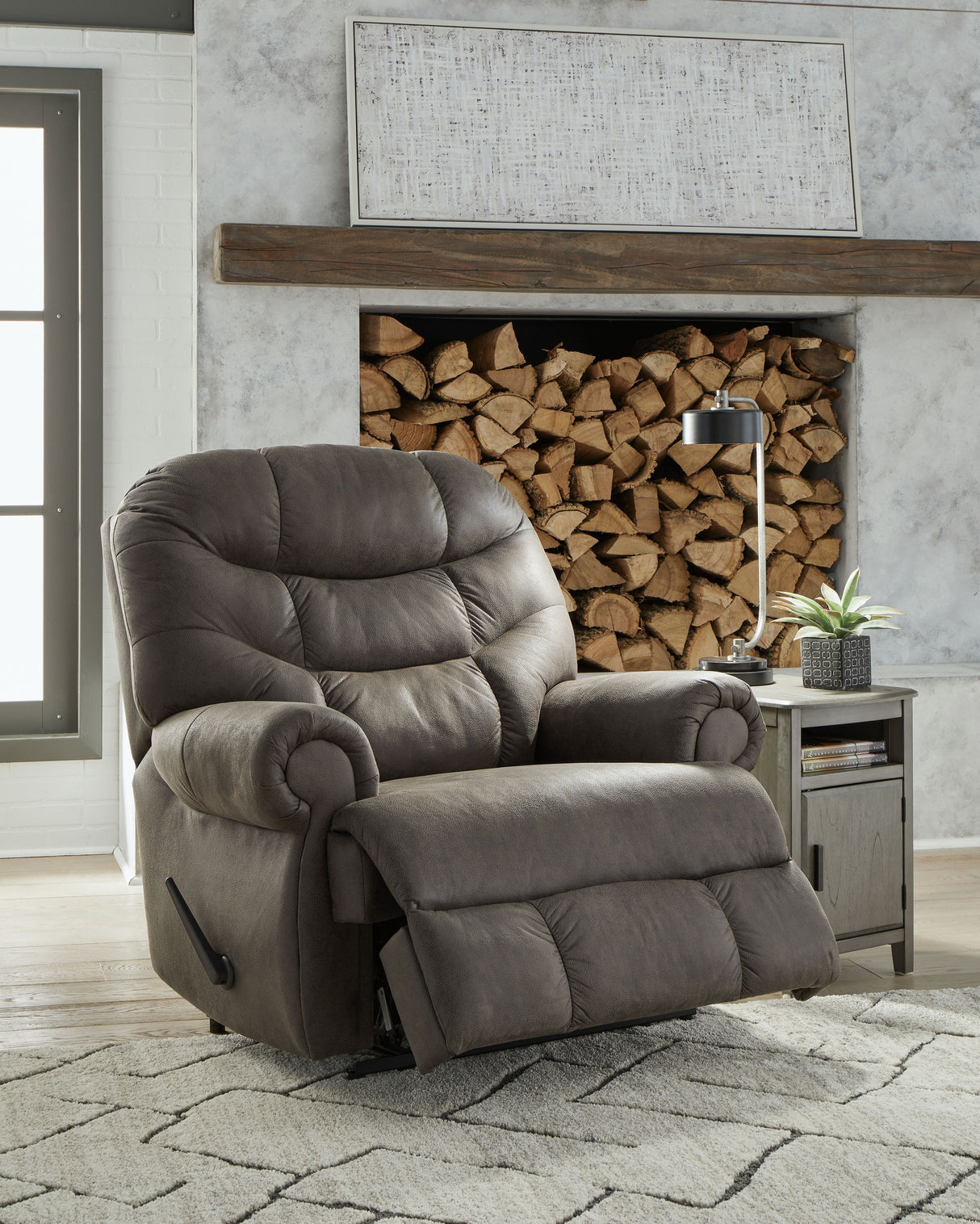 Camera Time - Gunmetal - Zero Wall Recliner by Signature Design by Ashley® | Bel Furniture