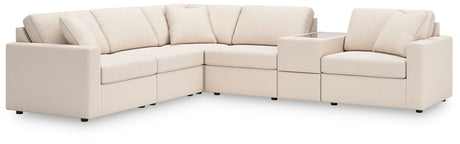 Modmax - Oyster - Sectional White 6 Pc. Sectional With Storage Console by Signature Design by Ashley® | Bel Furniture