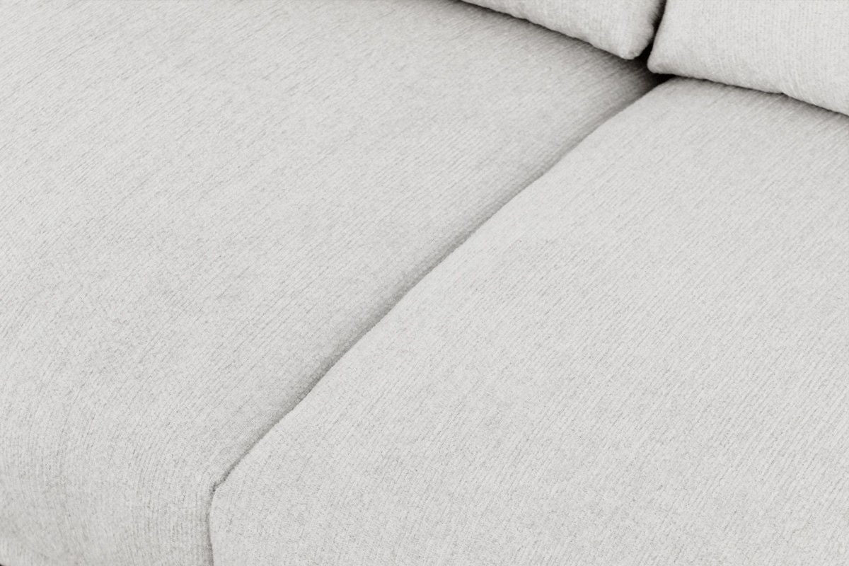 Modern Fabric Sofa - White / Black