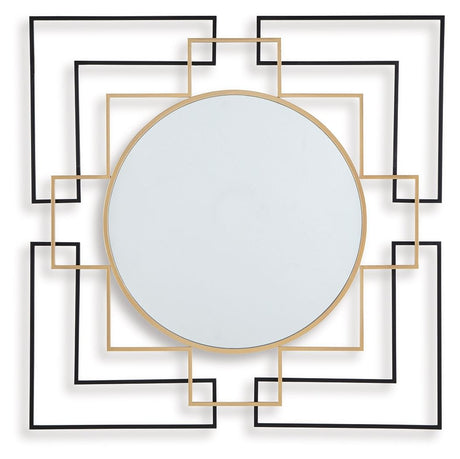 Oceanal - Black / Gold Finish - Accent Mirror by Signature Design by Ashley® | Bel Furniture