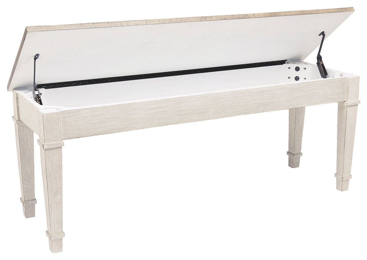 Skempton - White - Storage Bench by Signature Design by Ashley® | Bel Furniture