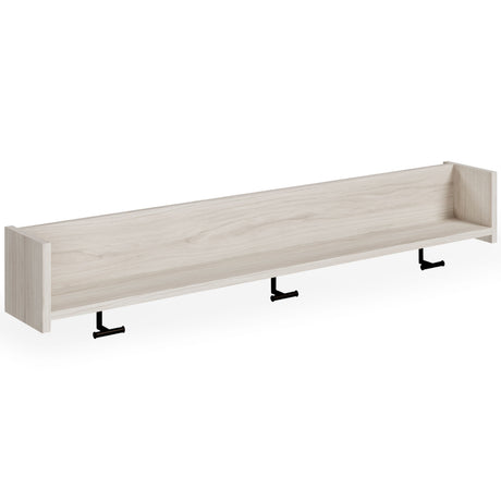 Socalle - Light Natural - Wall Mounted Coat Rack w/Shelf by Signature Design by Ashley® | Bel Furniture