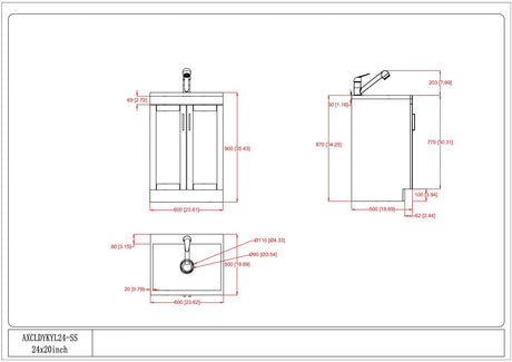 Kyle - Laundry Cabinet & Faucet And Stainless Steel Sink - view 24
