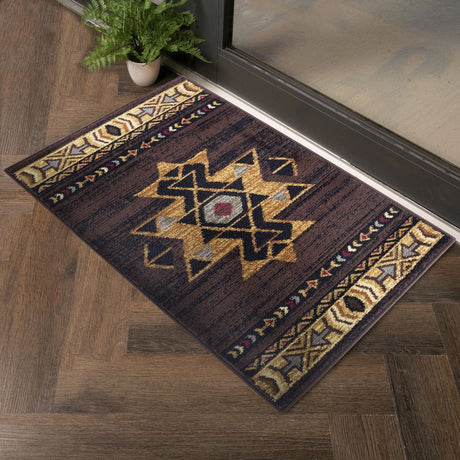 Tribes - 5'3" X 7'3" Southwest Area Rug - Brown - view 5