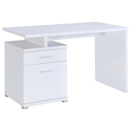 Irving - 2-Drawer Office Computer Desk White by CoasterEveryday | Bel Furniture