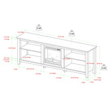Modern Transitional 3 Shelf Open Storage 70" TV Stand For 80" TVs by Walker Edison | Bel Furniture
