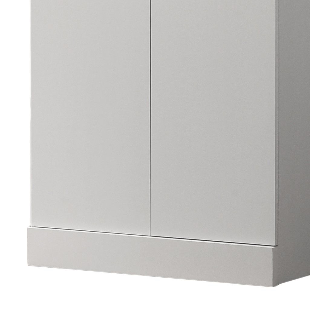 Alara - Height Simplistic Modern Double Door Storage Cabinet - White by Lilola Home | Bel Furniture