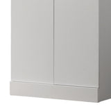 Alara - Height Simplistic Modern Double Door Storage Cabinet - White by Lilola Home | Bel Furniture