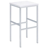 Natividad - 5 Piece Pub Height Bar Table Set - White High Gloss by CoasterEveryday | Bel Furniture