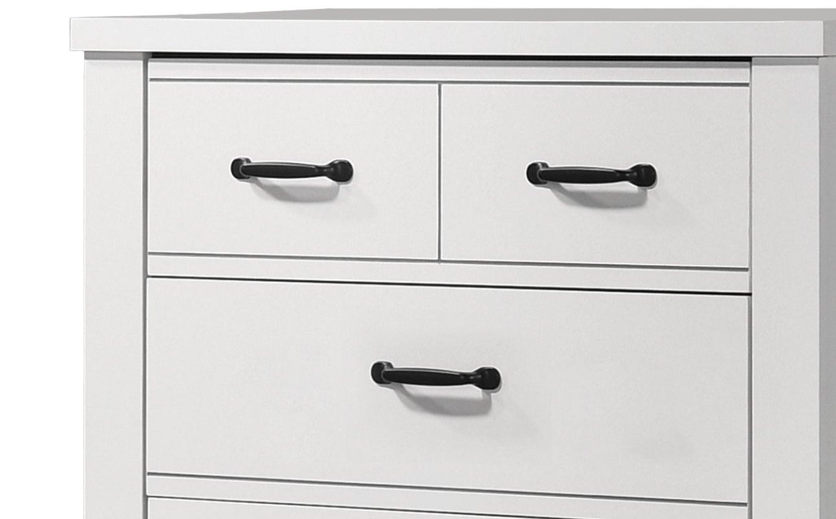 Cassini - 5 Drawer Chest - White by Lilola Home | Bel Furniture