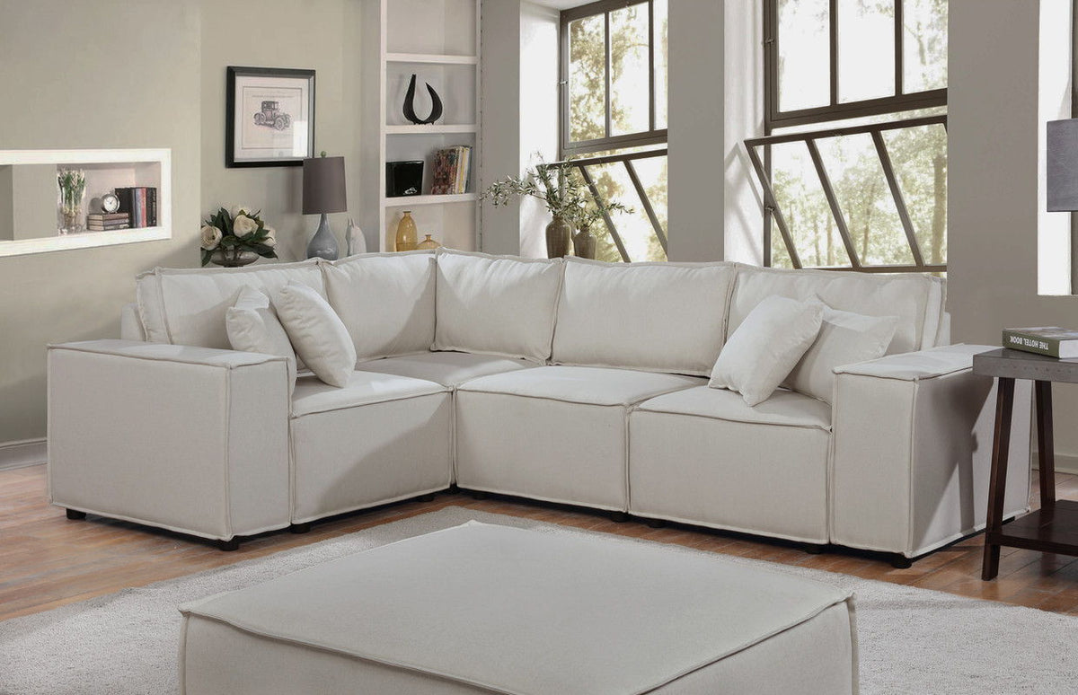 Melrose - Modular Sectional Sofa With Ottoman by Lilola Home | Bel Furniture
