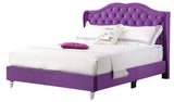 Upholstered Velvet Bed Transitional
