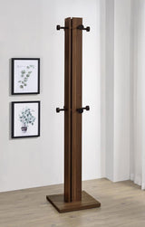 Rikkie - Coat Rack And Mirror - Walnut by Coaster Fine Furniture | Bel Furniture