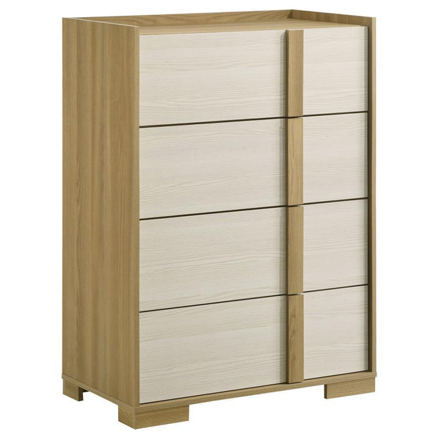 Hyland - 4-Drawer Chest of Drawers - Natural by Coaster Fine Furniture | Bel Furniture