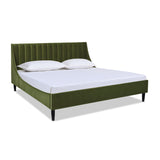 Aspen - Vertical Tufted Modern Headboard Platform Bed Set by Jennifer Taylor Home | Bel Furniture