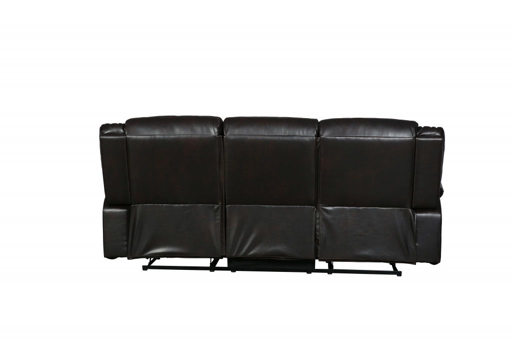 Italian Leather Sofa - Brown / Black