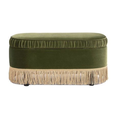 Serena - Contemporary Design Oval Storage Bench Ottoman - view 14