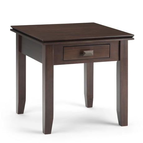 Artisan - Handcrafted End Table Dark Brown by Simpli-Home | Bel Furniture