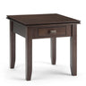 Artisan - Handcrafted End Table Dark Brown by Simpli-Home | Bel Furniture