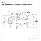 Hunter - Handcrafted Lift Top Coffee Table