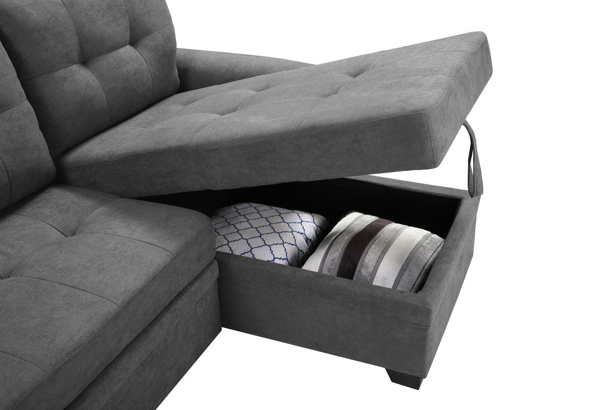 Lucca - Reversible Sectional Sleeper Sofa Chaise With Storage