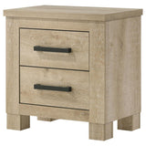 Oakglen - 2-Drawer Nightstand Bedside Table - Weathered Oak by Coaster Fine Furniture | Bel Furniture