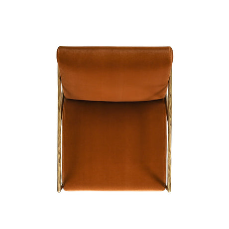 Aerin - Hammered Brass Upholstered Accent Arm Chair by Jennifer Taylor Home | Bel Furniture